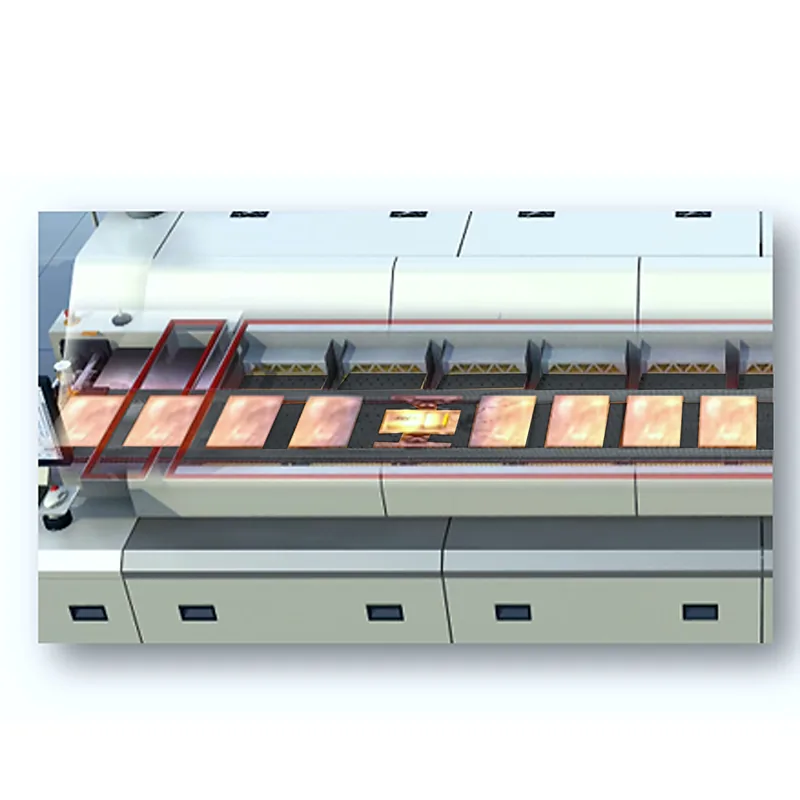 Boards moving through the heating zones of an AR series oven (image: JTU)