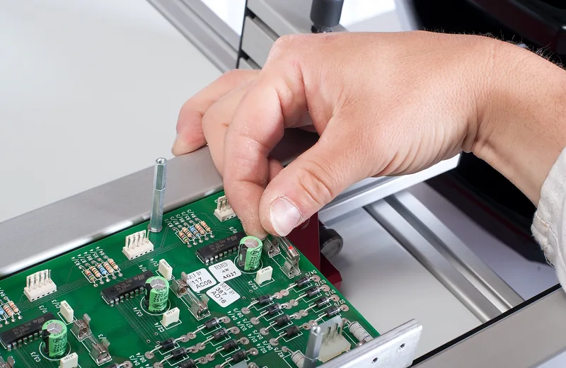 Inserting a component into the board